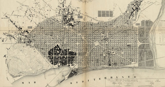 Pla Cerdà Eixample 1959. Ildefons Cerdà